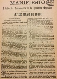 Lee más sobre el artículo Manifiesto del 1° de mayo de 1890